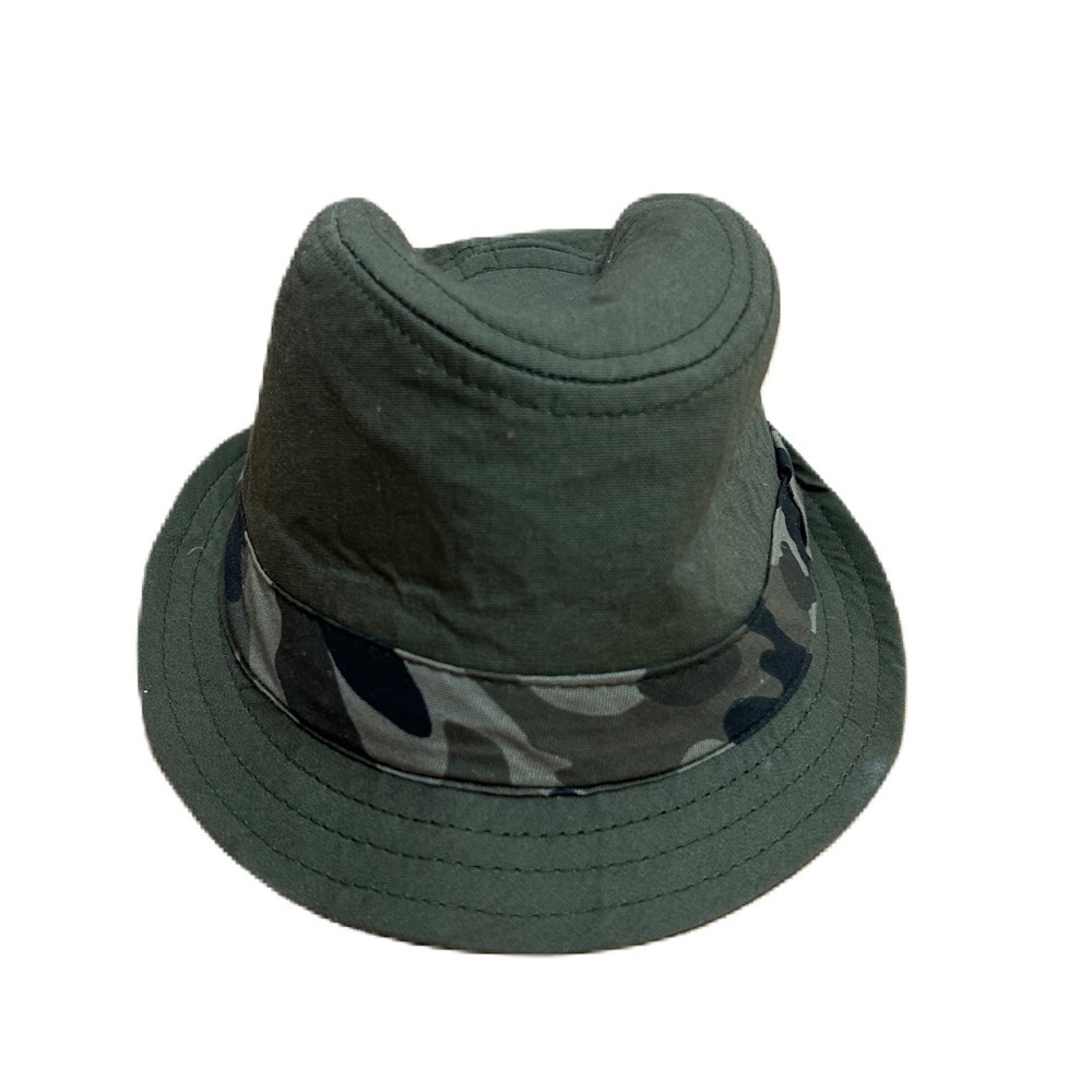 Children’s Place Camouflage Fedora Hat 12-24 mos Green Kids Baby